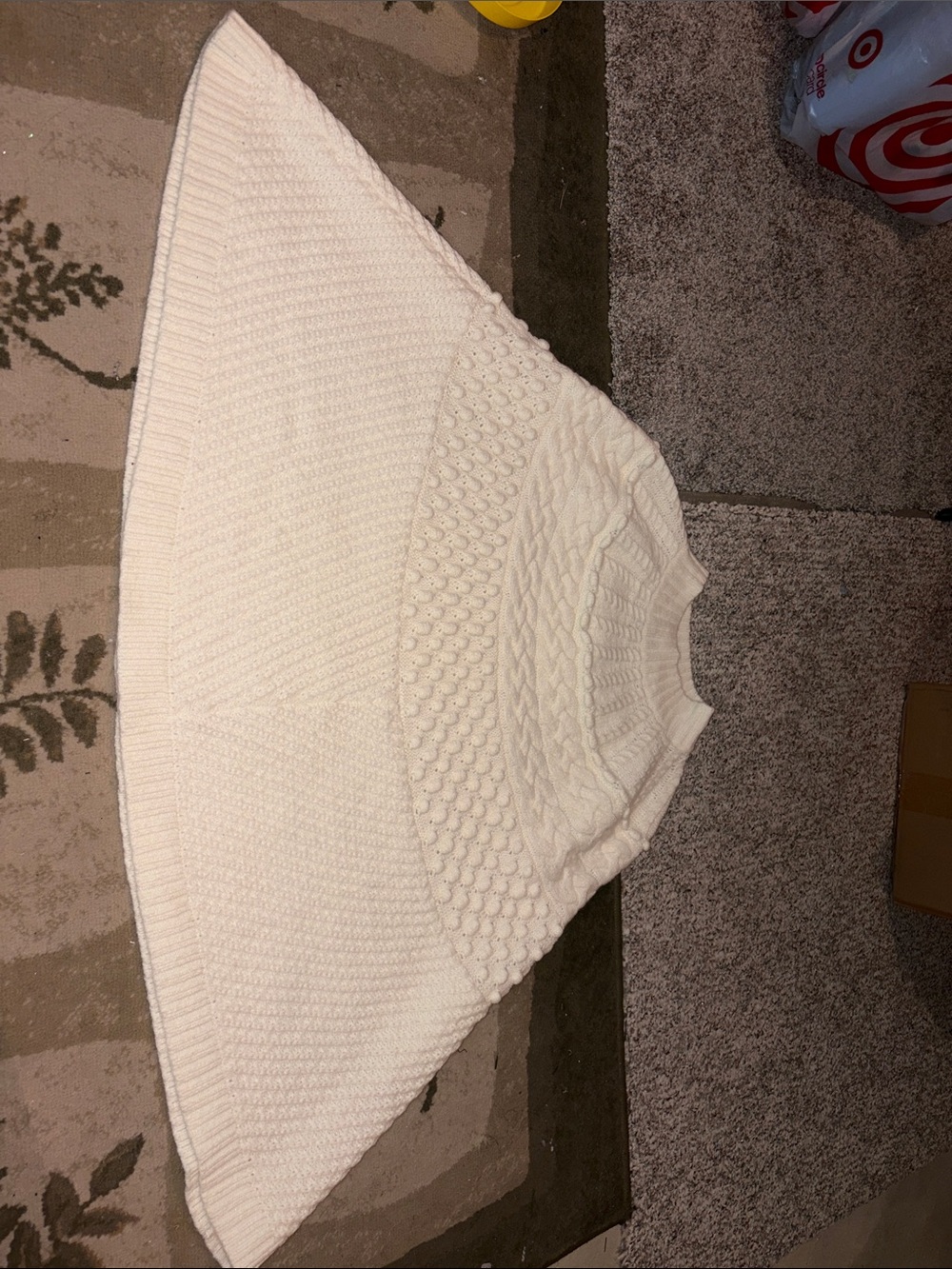 Talbots Cream Cable-Knit Poncho Sweater